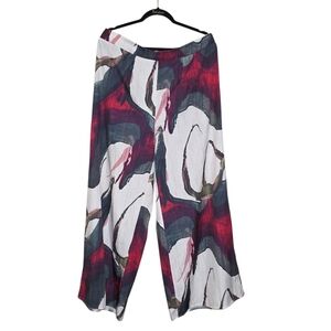 Women's 1X Palazzo Pants Elastic Waist Flowy Lightwwight